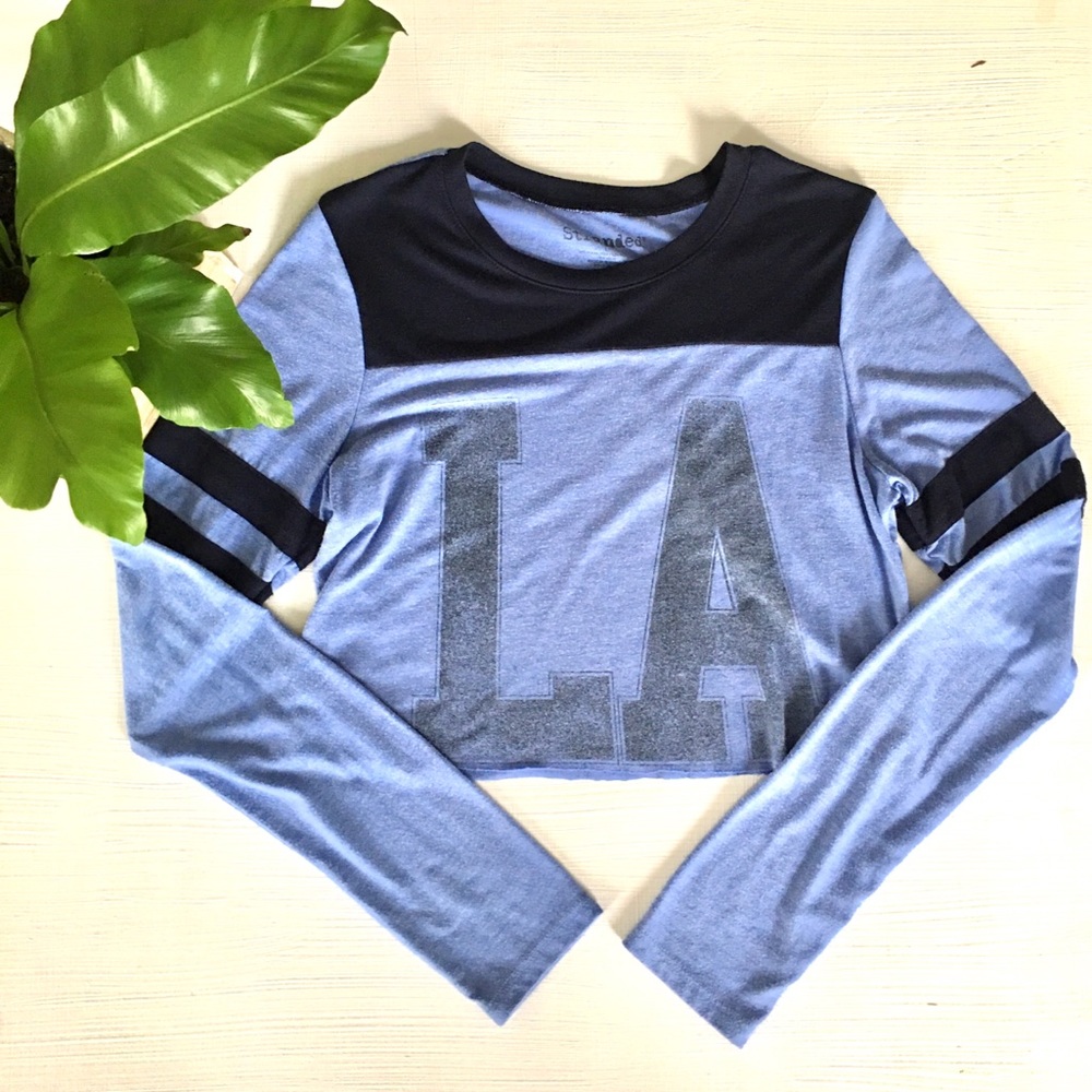 “LA” Long Sleeve Crop Top
